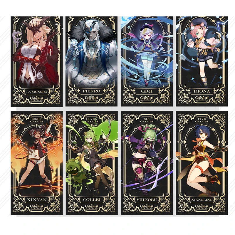 56pcs Genshin Impact Tarot Card Deck