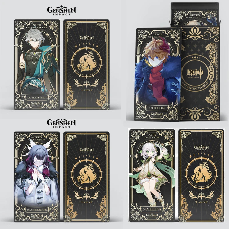 56pcs Genshin Impact Tarot Card Deck