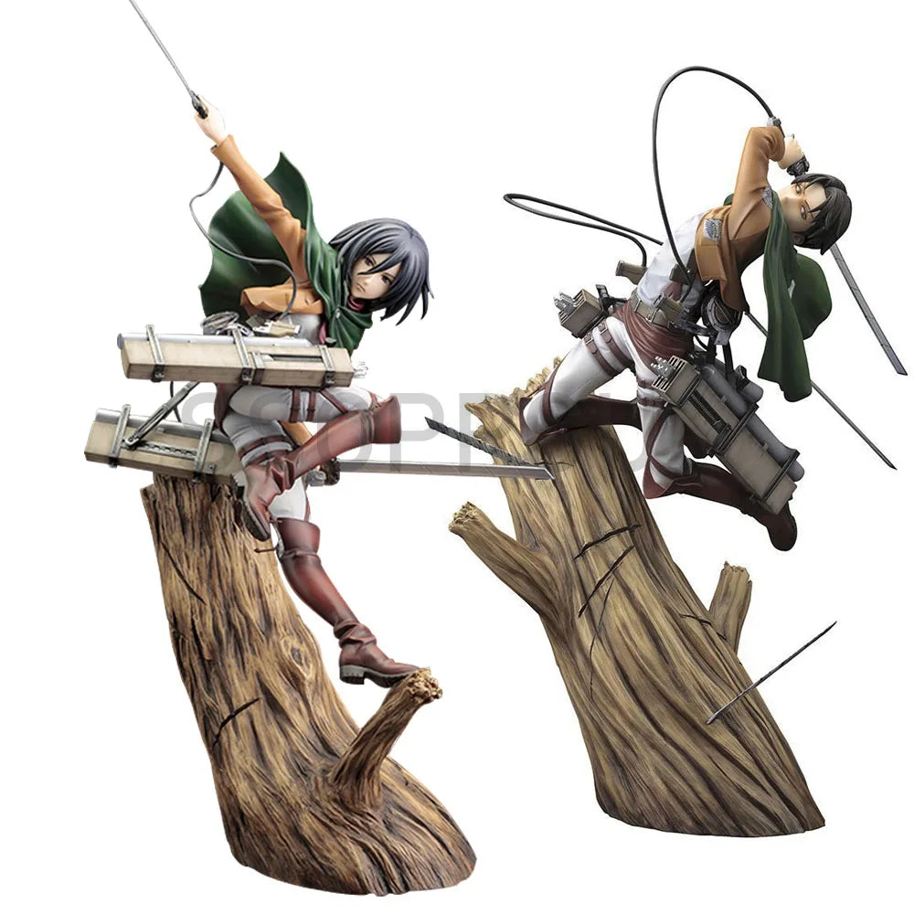 35cm Attack on Titan Mikasa & Levi Action Figure Set