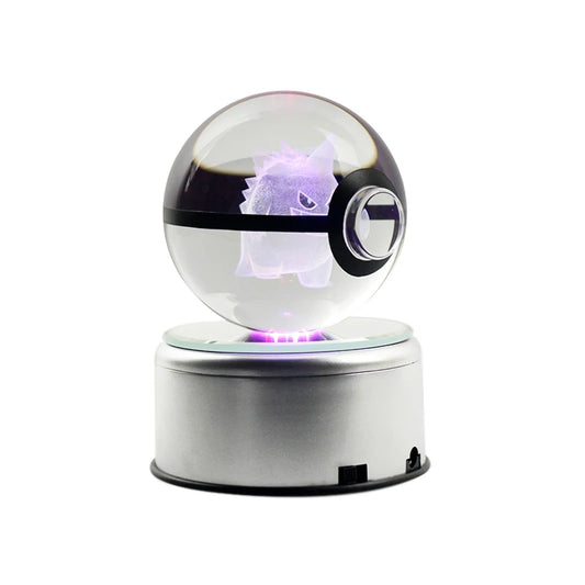 Crystal Glass Pokeball LED Light Sphere
