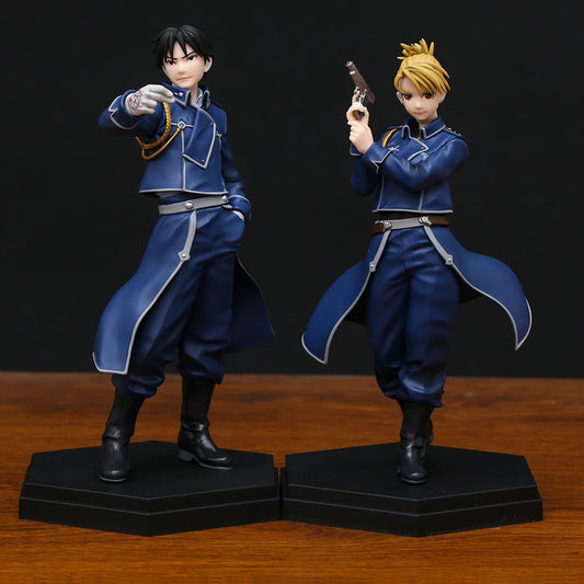 17cm Fullmetal Alchemist Roy Mustang And Riza Hawkeye Figures