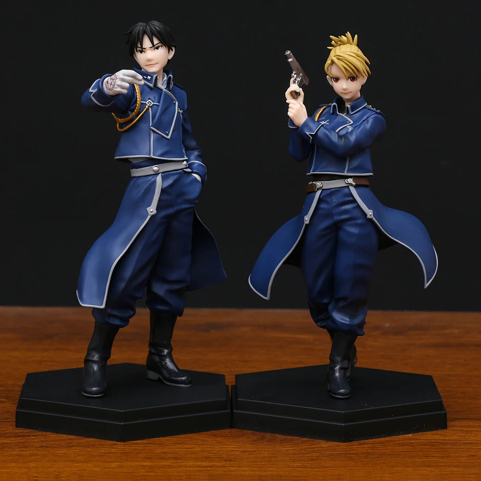 17cm Fullmetal Alchemist Roy Mustang And Riza Hawkeye Figures