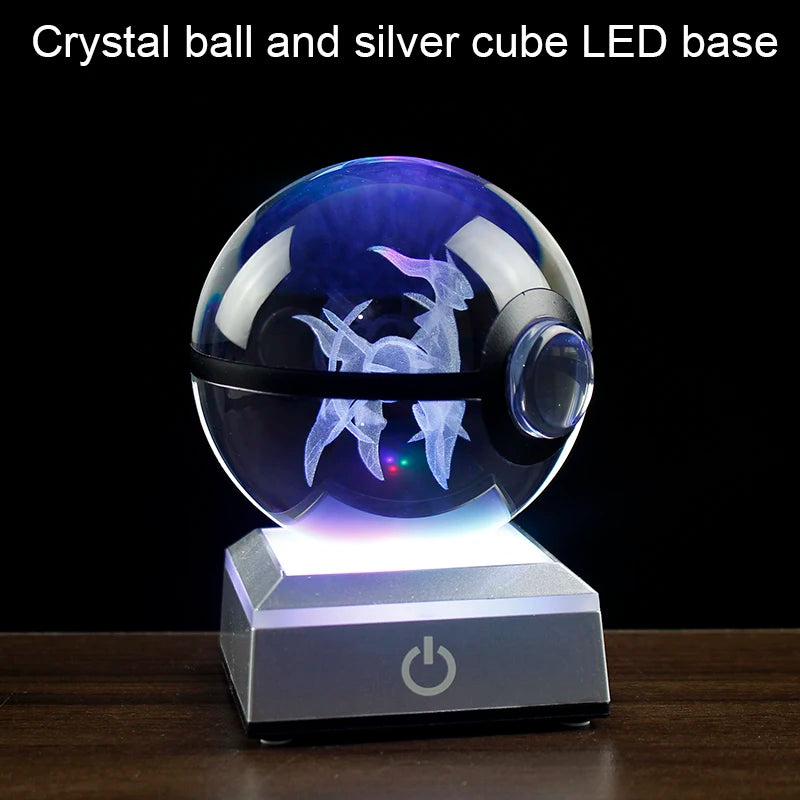 Crystal Glass Pokeball LED Light Sphere