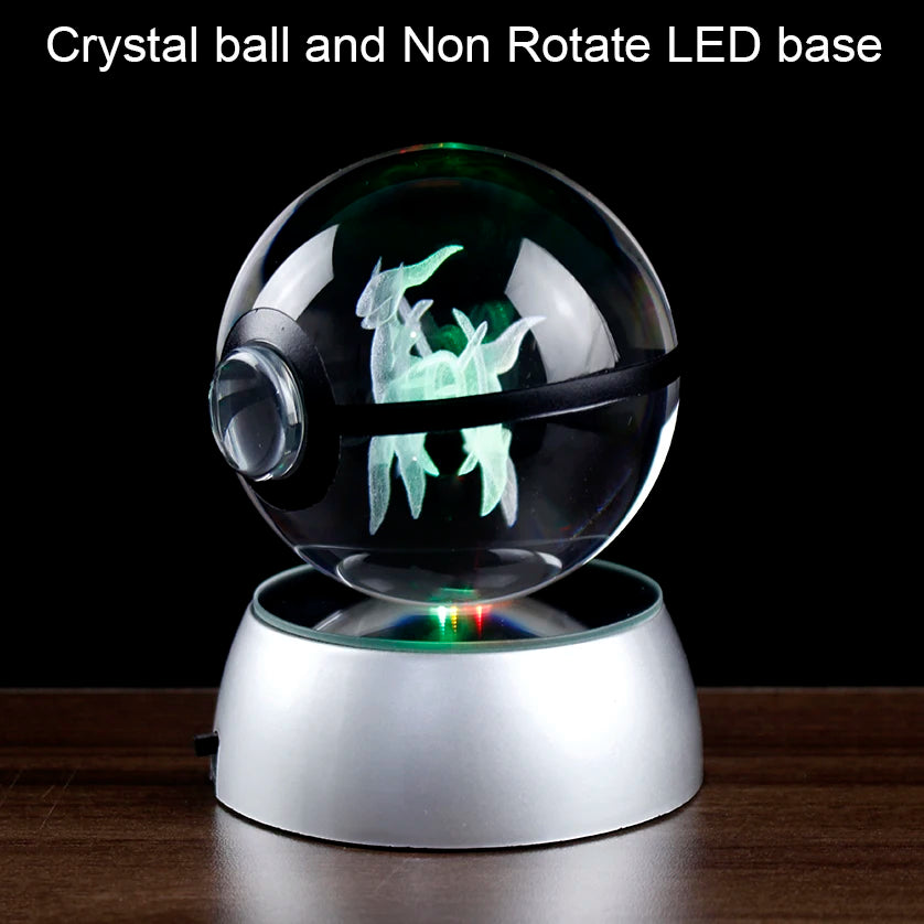 Crystal Glass Pokeball LED Light Sphere